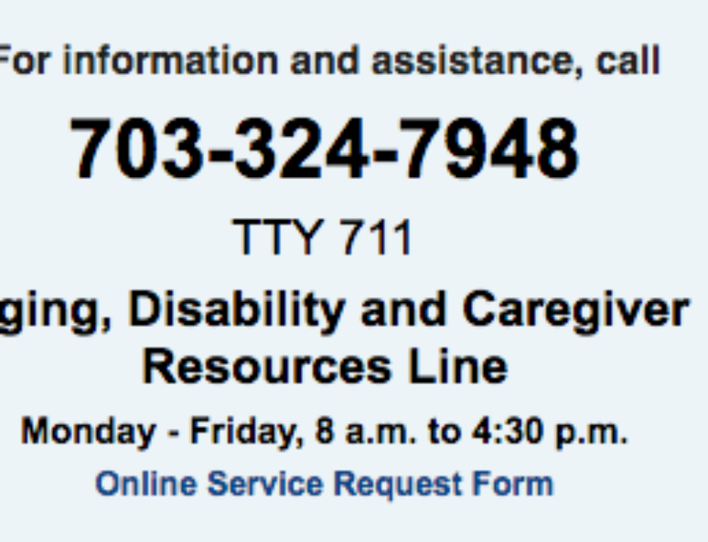 Fairfax County Services for Older Adults and Their Caregivers